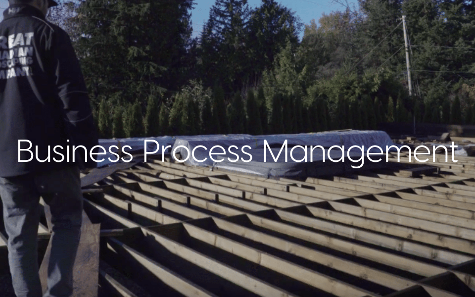 "Business Process Management" - text over image deck being built