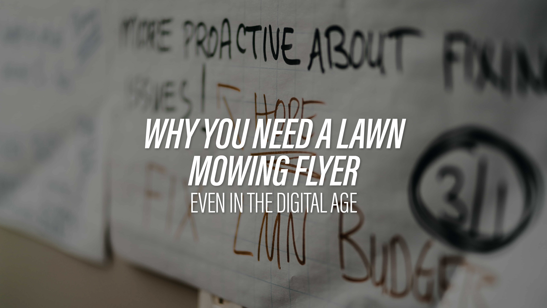 |Two examples of a lawn mowing flyer|||