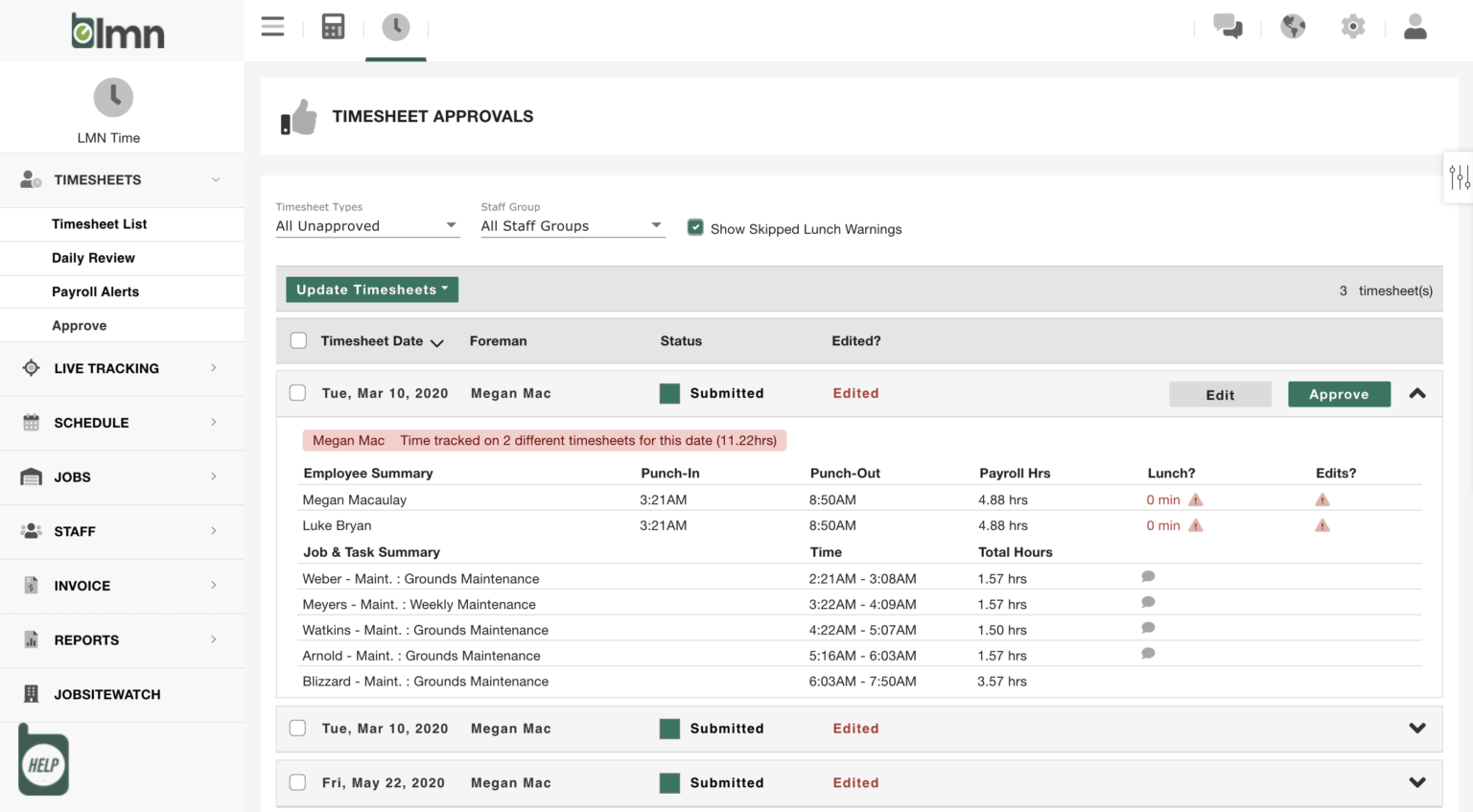 Time Tracking App & Digital Timesheets LMN