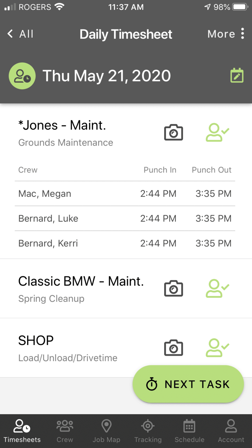 Time Tracking App & Digital Timesheets LMN
