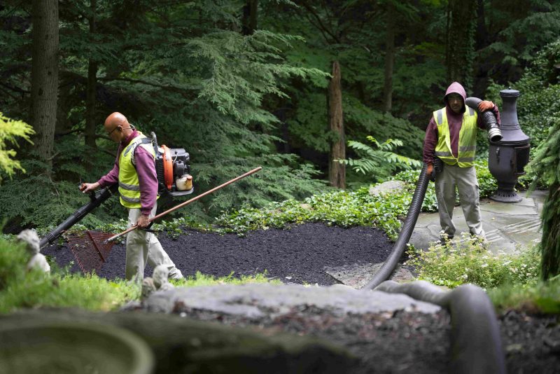 Landscapers working outside